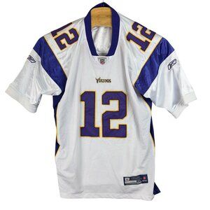 Vtg Reebok NFL Munnesota Vikings Percy Harvin #12 Jersey Men 50 White Purple